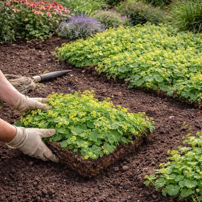 COVERGREEN® Alchemilla mollis (Poimulehti) maanpeitekasvi (38 × 57 cm)